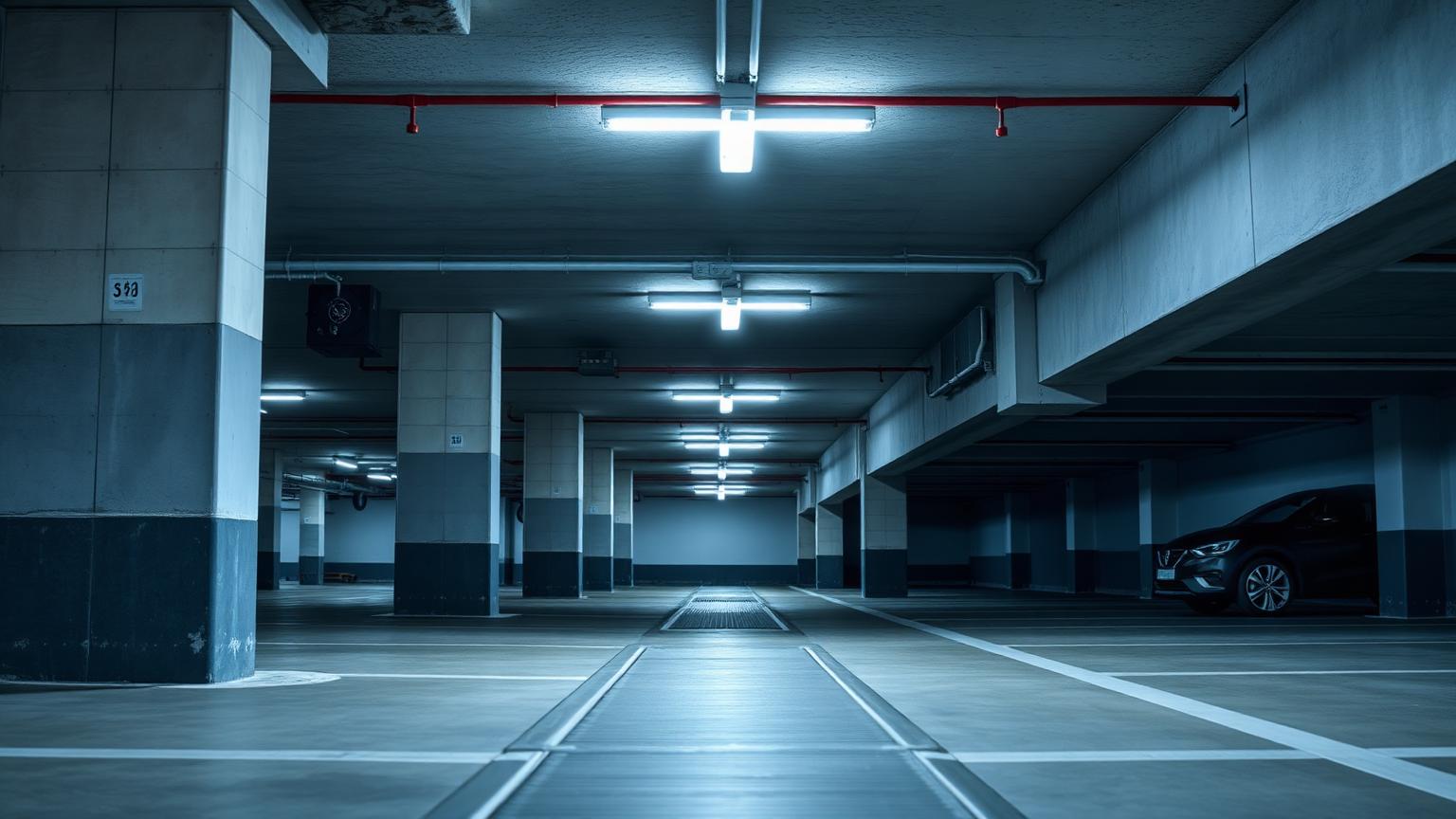 Tiefgarage mit gereinigter Ablaufrinne, Schimmel in der Wohnung entdeckt